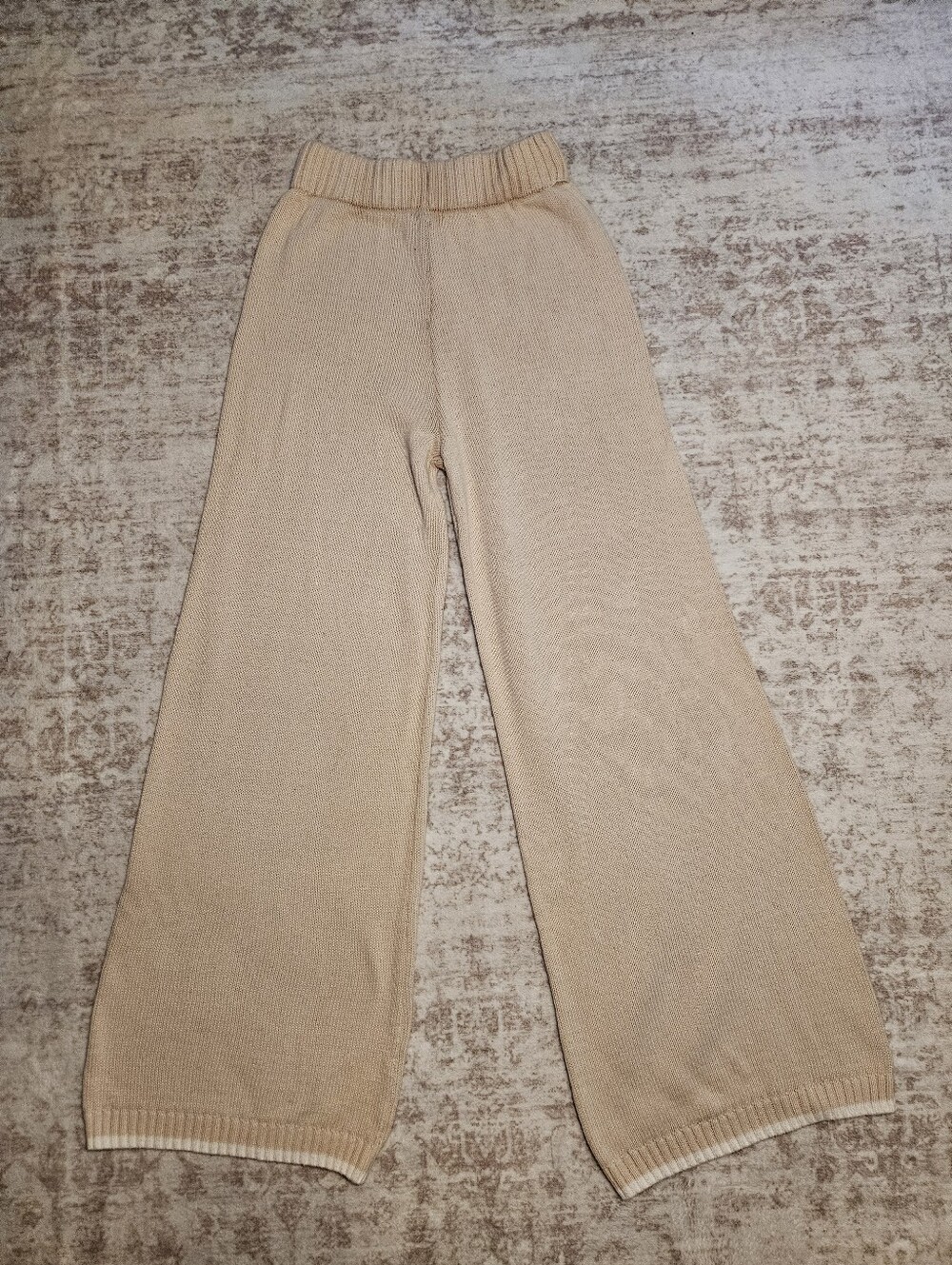 Sincerly Jules Girls' Knit Wide-Leg Pants in Beige